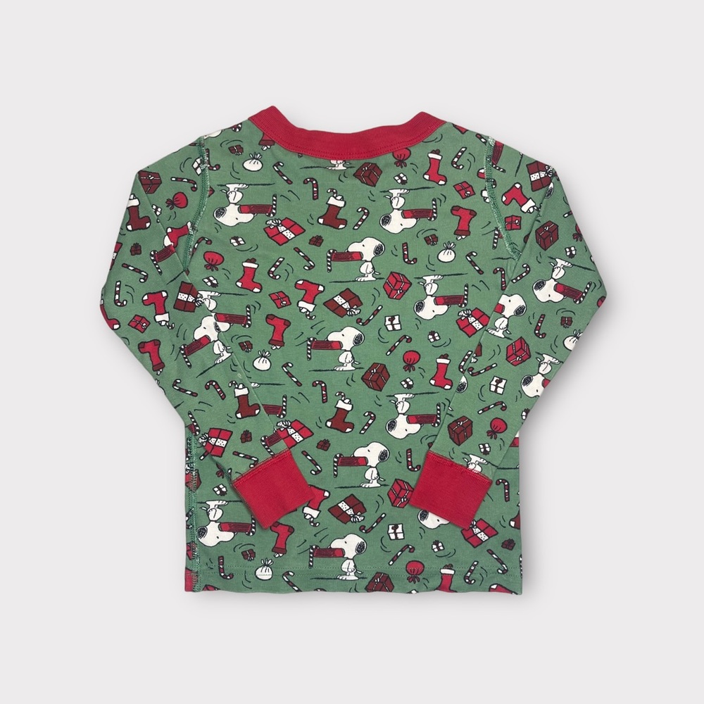 Hanna Andersson x Peanuts Snoopy Holiday Organic Pajama Top - Picture 4 of 4